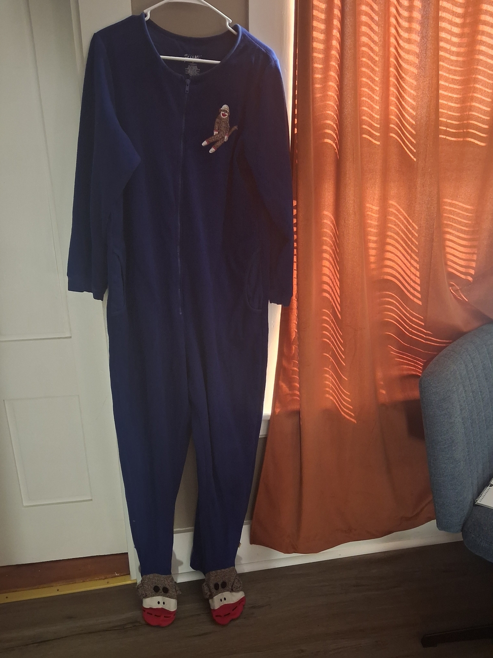 Nick & Nora Adult Blue Footed Pajama Monkey